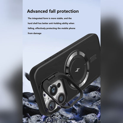 Luxury Lens Bracket MagSafe Soft Case - iPhone