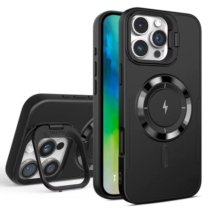 Luxury Lens Bracket MagSafe Soft Case - iPhone