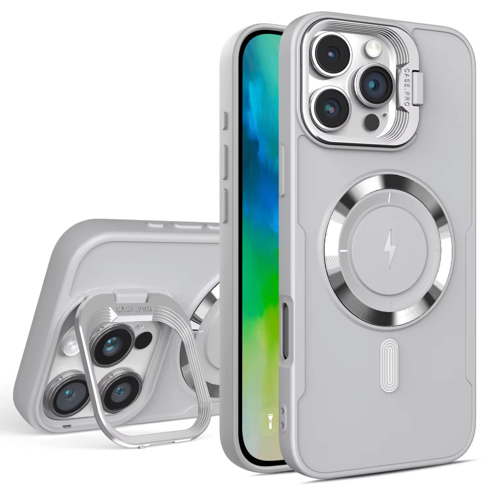 Luxury Lens Bracket MagSafe Soft Case - iPhone