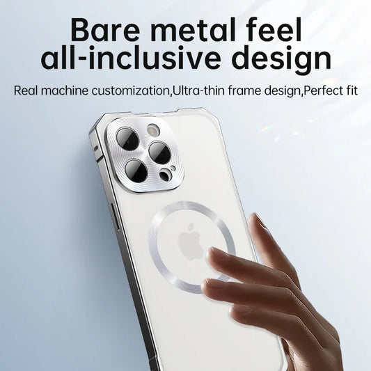 Frosted Translucent Metal Frame Case - iPhone