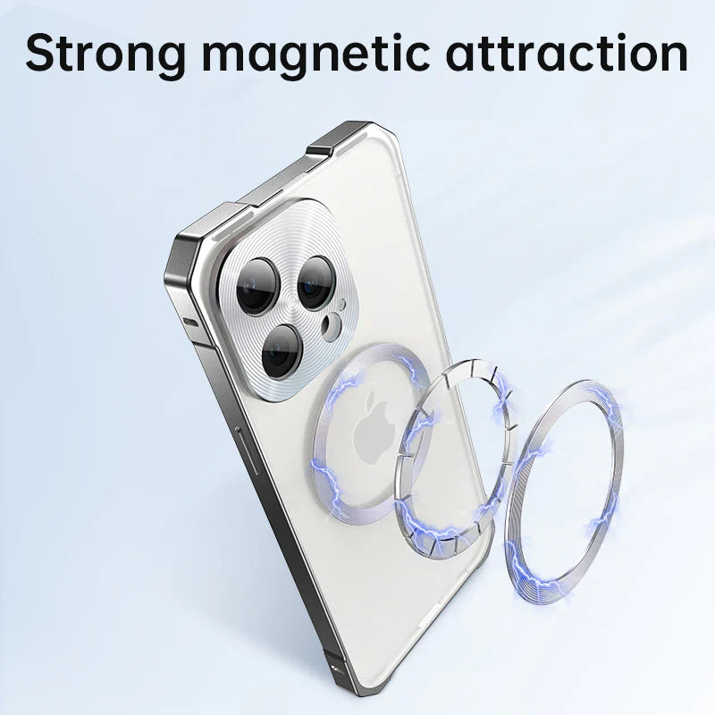 Frosted Translucent Metal Frame Case - iPhone