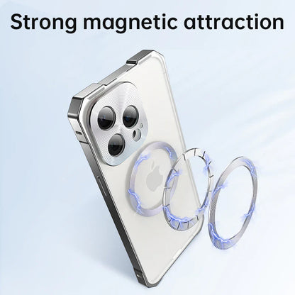 Frosted Translucent Metal Frame Case - iPhone