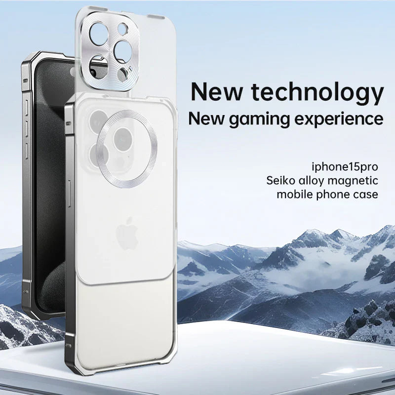 Frosted Translucent Metal Frame Case - iPhone
