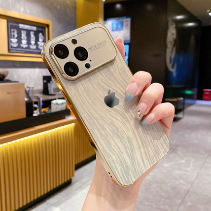 Elegant Oak-Inspired Hybrid Case - iPhone