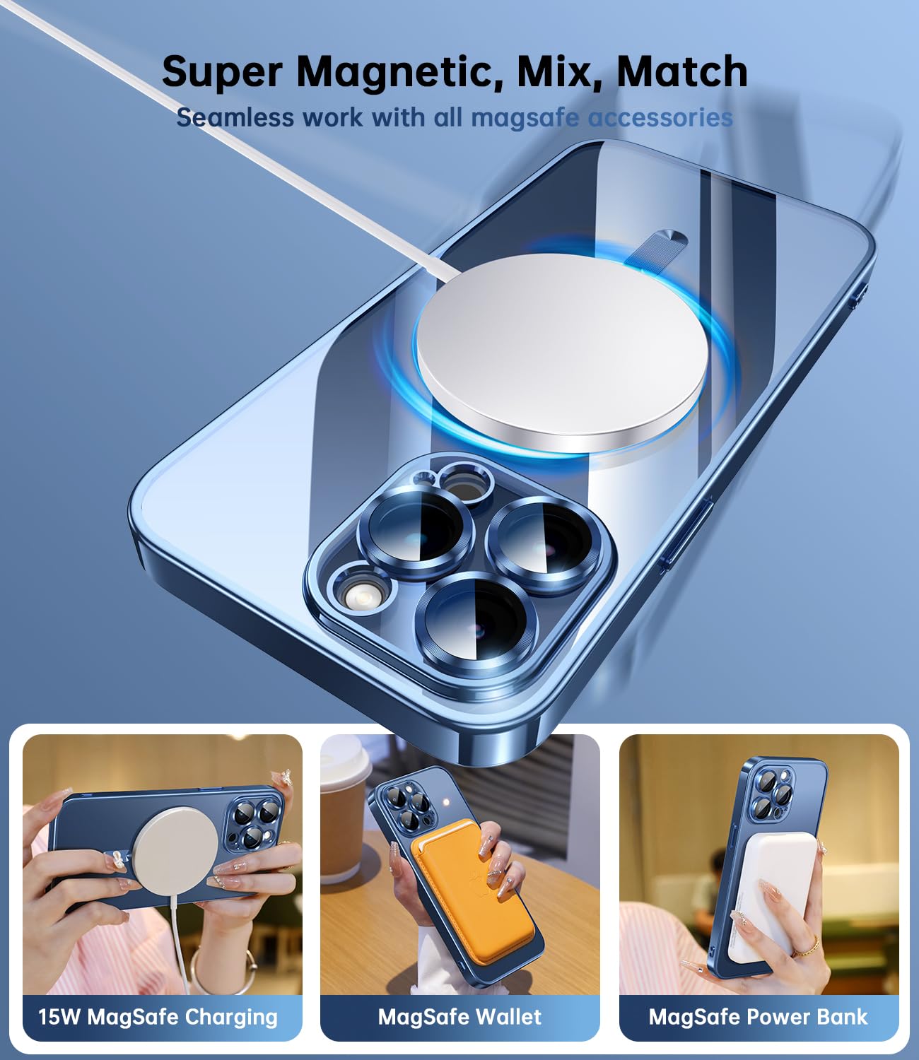 iPhone 16 Series Luxury MagSafe Plating Camera Protection Case