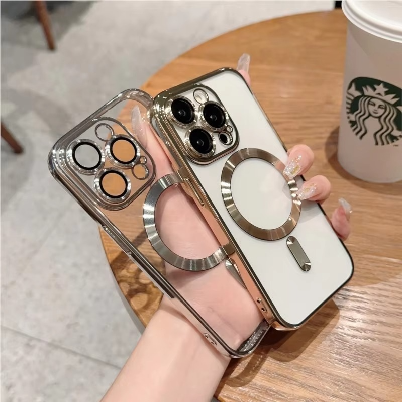 iPhone 16 Series Luxury MagSafe Plating Camera Protection Case