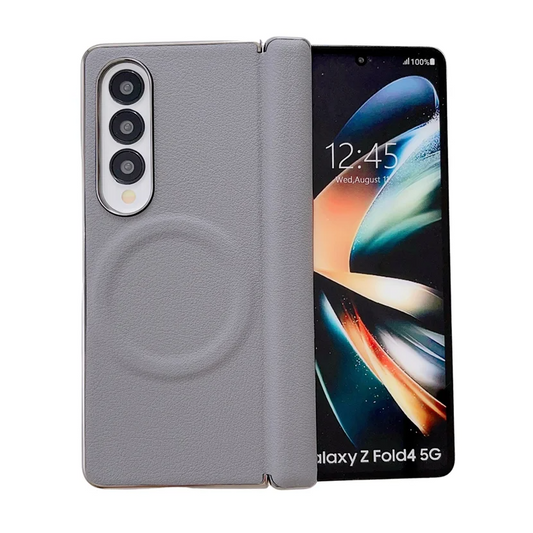 Galaxy Z Fold Series MagSafe Leather Shockproof Hinge Case