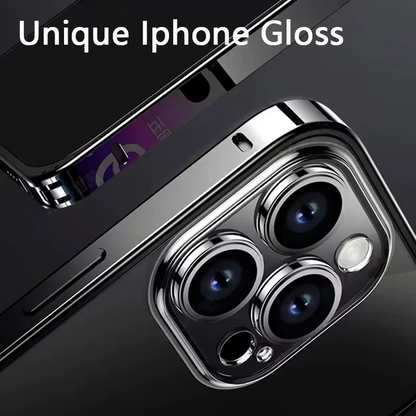 Luxury Magnetic Metal Frame Lock Case - iPhone
