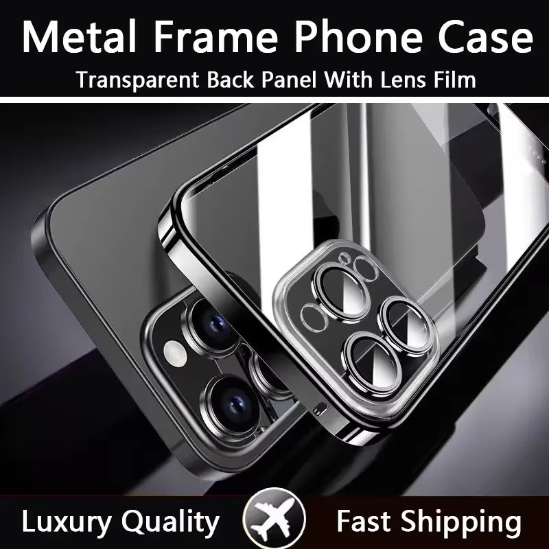 Luxury Magnetic Metal Frame Lock Case - iPhone