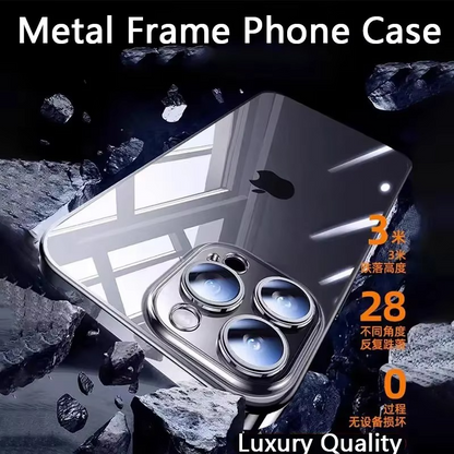 Luxury Magnetic Metal Frame Lock Case - iPhone