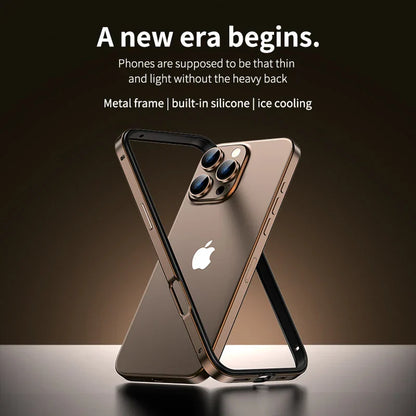 iPhone 16 Series Lustre Metallic Edge Frame Case
