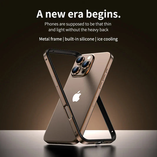 iPhone 16 Series Lustre Metallic Edge Frame Case