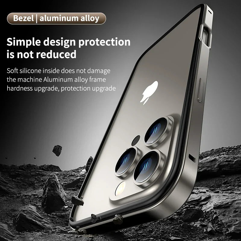 iPhone 16 Series Lustre Metallic Edge Frame Case