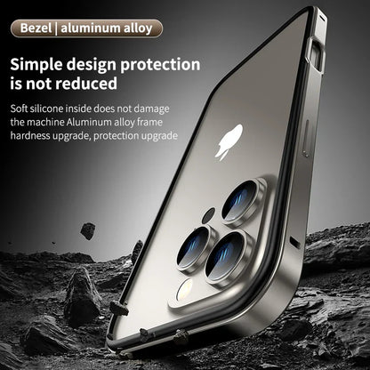 iPhone 16 Series Lustre Metallic Edge Frame Case