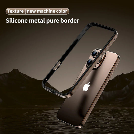 iPhone 15 Series Lustre Metallic Edge Frame Case
