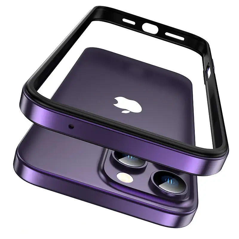 iPhone 14 Series Lustre Metallic Edge Frame Case