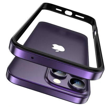 iPhone 14 Series Lustre Metallic Edge Frame Case