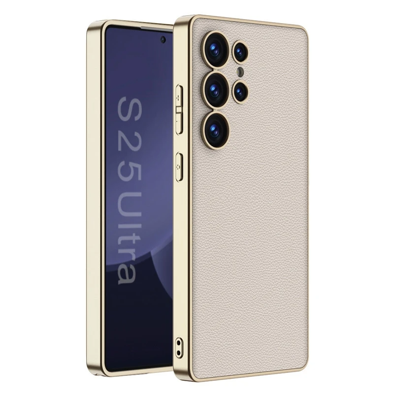 Galaxy S25 Series Ultra Thin Leather Guard Case