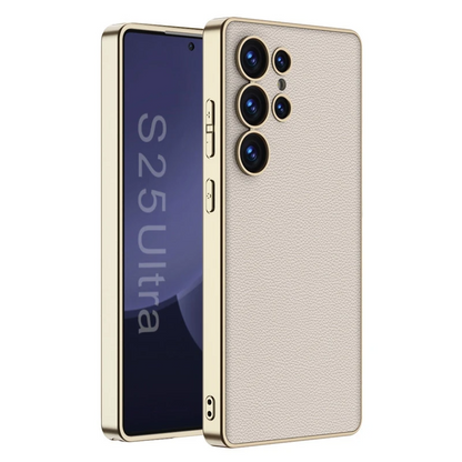 Galaxy S25 Series Ultra Thin Leather Guard Case