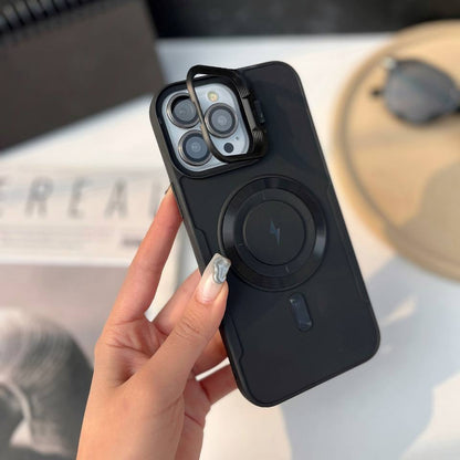 Luxury Lens Bracket MagSafe Soft Case - iPhone