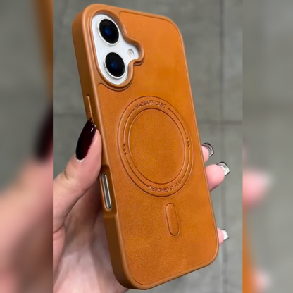 Velvet Leather Grip MagSafe Case - iPhone