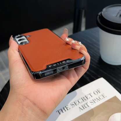 Ultra Slim ElectroPlated Leather Shield Case -Samsung