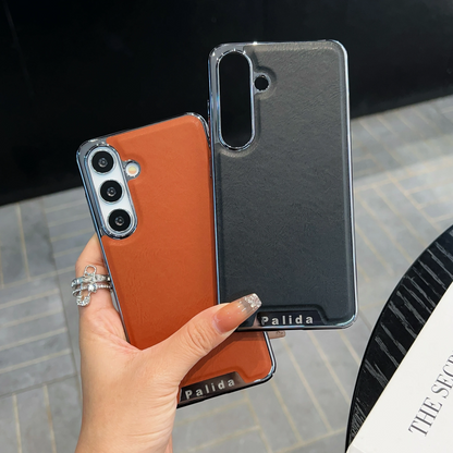 Ultra Slim ElectroPlated Leather Shield Case -Samsung