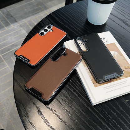 Ultra Slim ElectroPlated Leather Shield Case -Samsung