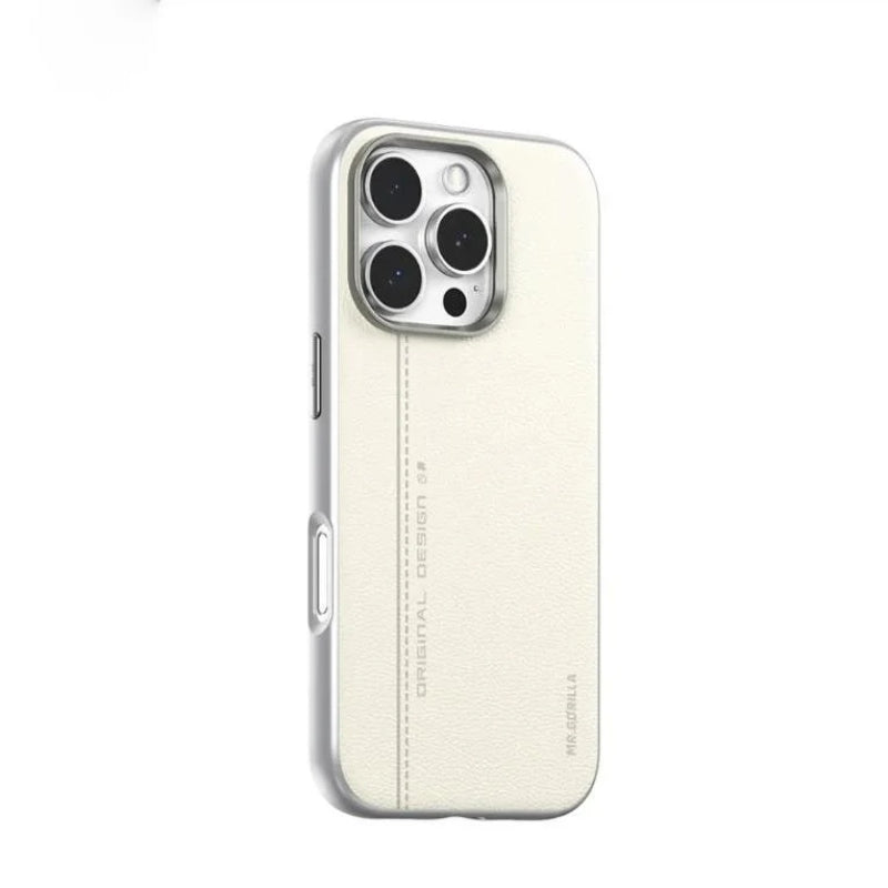 Luxurious Leather Magnetic Armor Case - iPhone