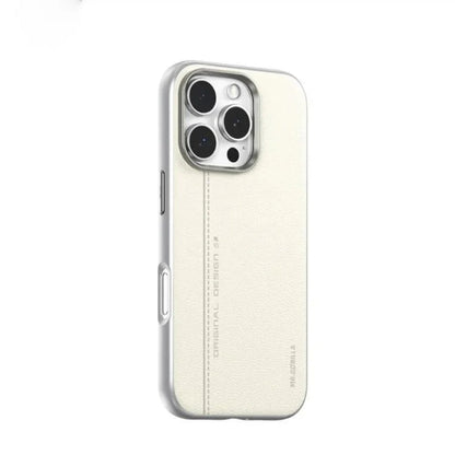 Luxurious Leather Magnetic Armor Case - iPhone