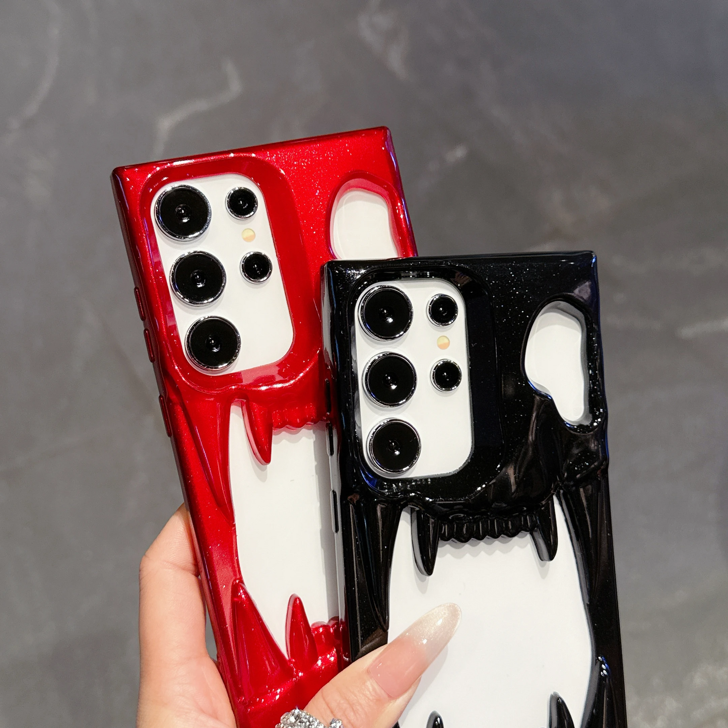 Ferocious Skull Fang Grip Case - Samsung