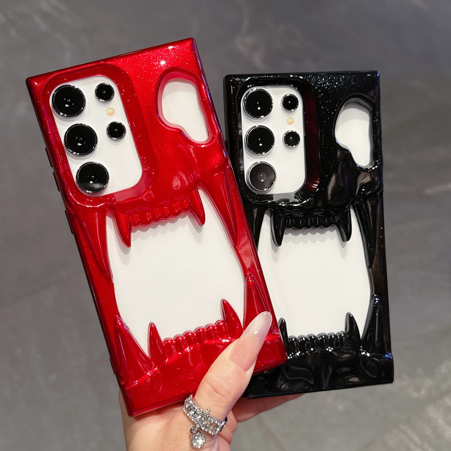 Ferocious Skull Fang Grip Case - Samsung