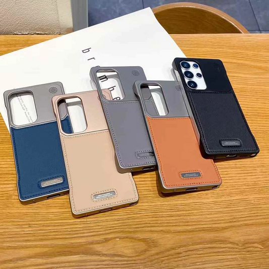 Galaxy S25 Series Aromatherapy Leather Metal Shield Case