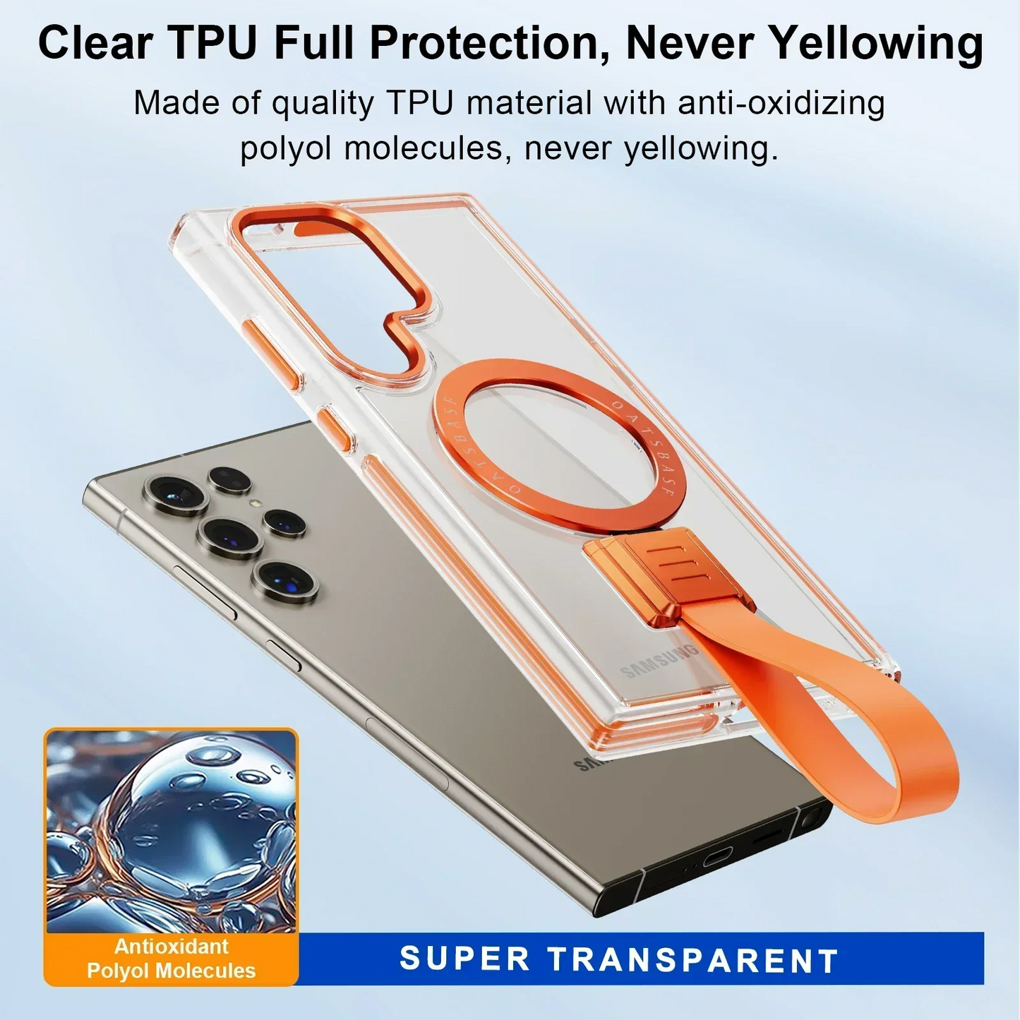 Mag Guard Kickstand Armor Case with Silicone Lanyard -Samsung