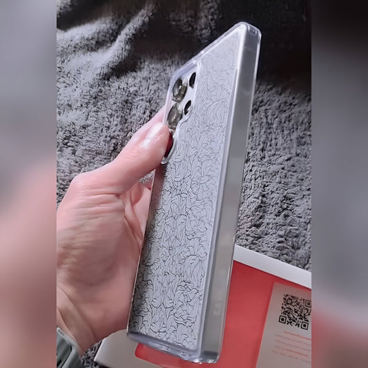 Icy Veil Leaf Texture Case - Samsung