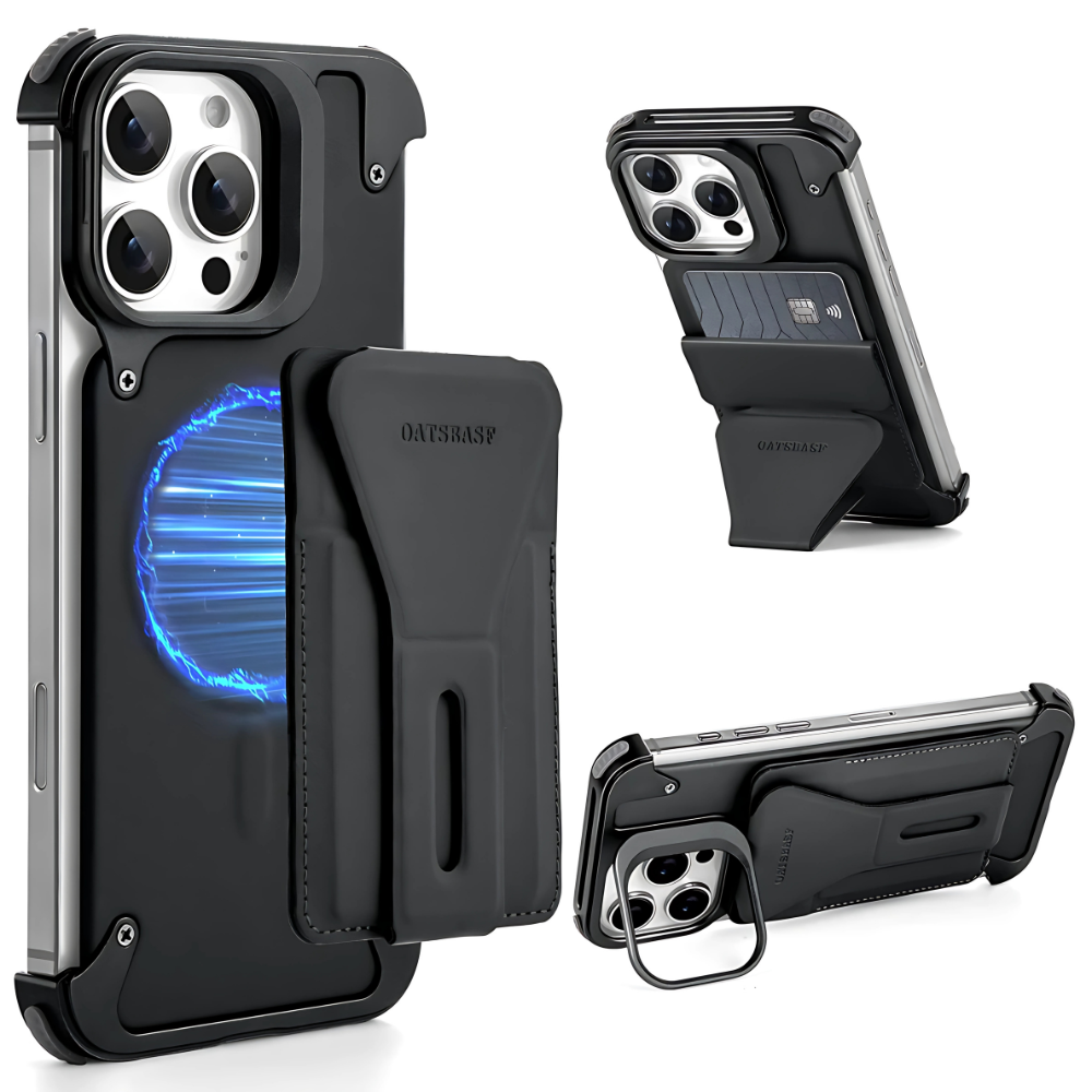 Opulent Magnetic Wallet Flip Stand Case - iPhone