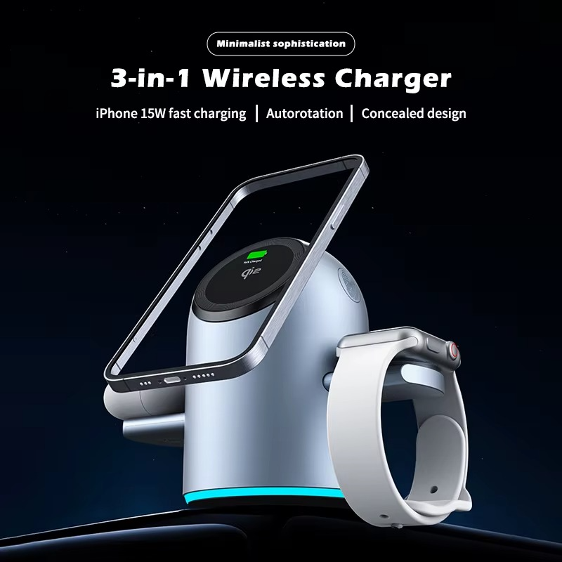 Next-Gen 3-in-1 Smart Wireless Charging Dock
