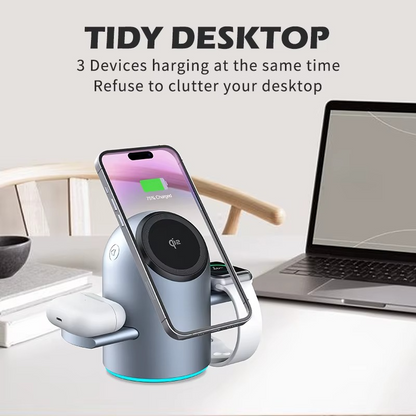 Next-Gen 3-in-1 Smart Wireless Charging Dock