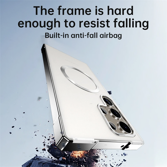 Galaxy S25 Ultra Metal Special-Shaped Frame Frosted Case