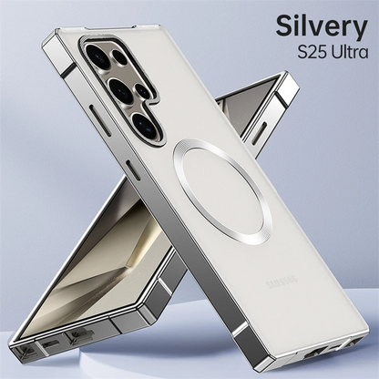 Galaxy S25 Ultra Metal Special-Shaped Frame Frosted Case