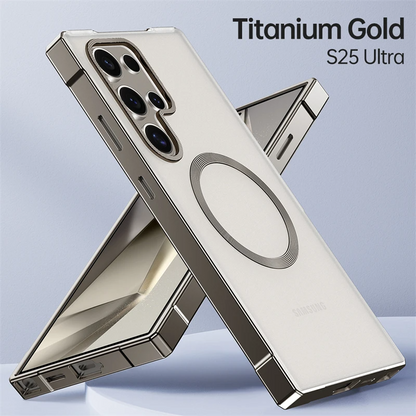 Galaxy S25 Ultra Metal Special-Shaped Frame Frosted Case