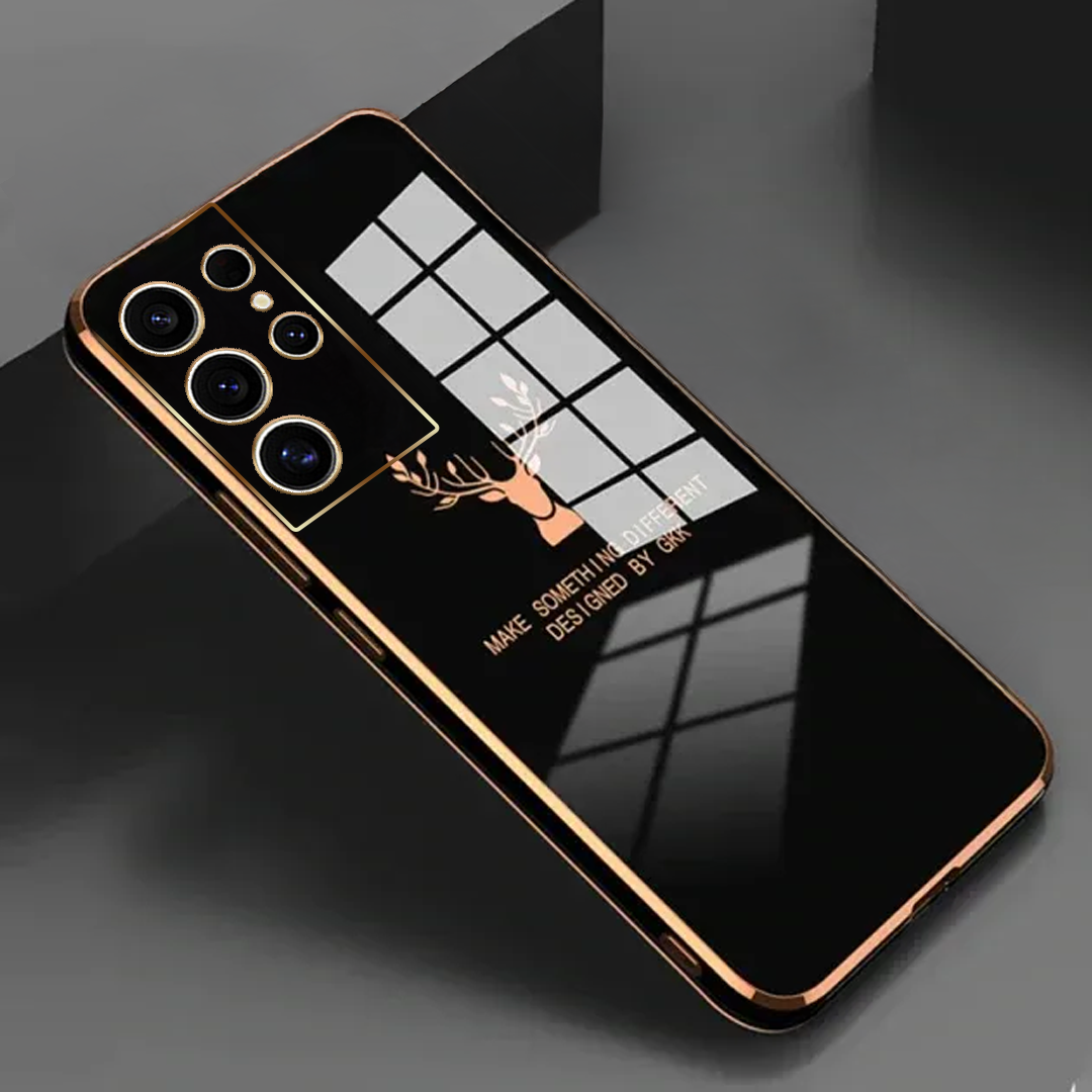 Golden Edge Deer Shield Case - Samsung