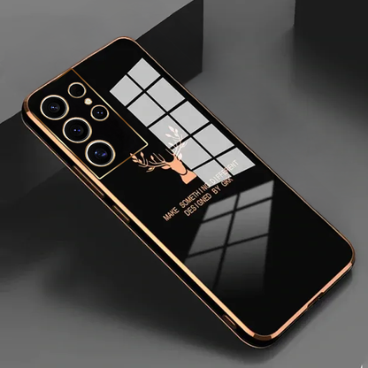 Golden Edge Deer Shield Case - Samsung