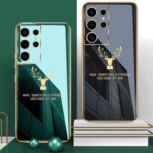 Golden Edge Deer Shield Case - Samsung