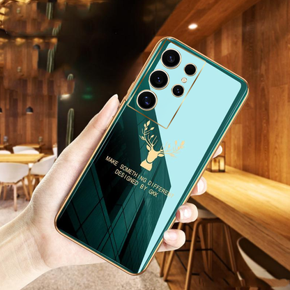 Golden Edge Deer Shield Case - Samsung