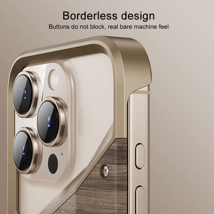 Exquisite Alloy Solid Wood Shield Case - iPhone