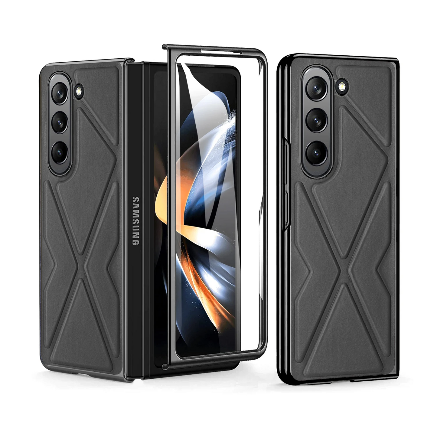 Galaxy Z Fold Series Classic Leather Elegance Screen Guard Case