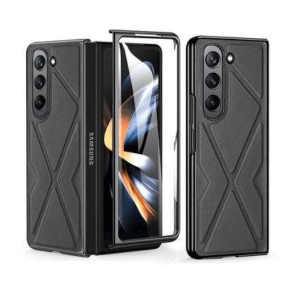 Galaxy Z Fold Series Classic Leather Elegance Screen Guard Case