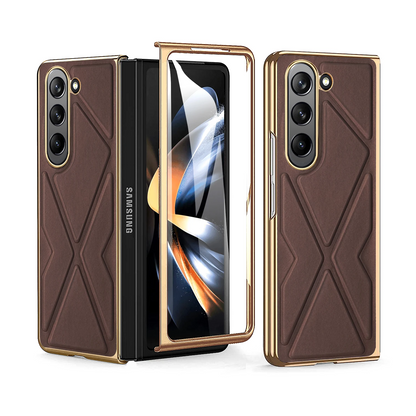 Galaxy Z Fold Series Classic Leather Elegance Screen Guard Case