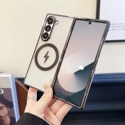 Galaxy Z Fold Series Exquisite Transparent Armor Grip Case